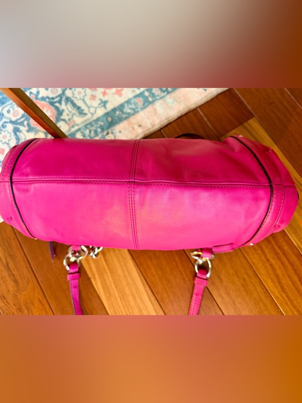 Coach Alexandra Hot Pink Leather Tote Shoulder Bag. - Picture 14 of 14